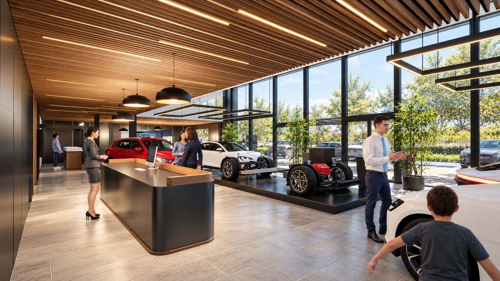 Concession automobile — Showroom d’une nouvelle marque